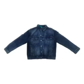 Denimjakke med logo på ryggen «Blue» 557351TBP484009
