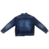 Denimjakke med logo på ryggen «Blue» 557351TBP484009