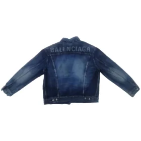 Denimjakke med logo på ryggen «Blue» 557351TBP484009