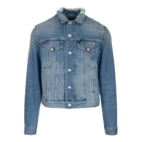 Denimjakke med logo på ryggen «Blue Green» 606170TDW144065