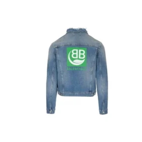 Denimjakke med logo på ryggen «Blue Green» 606170TDW144065