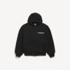 DIY Balenciaga-inspirert herre-hettegenser med glidelås og normal passform i svart