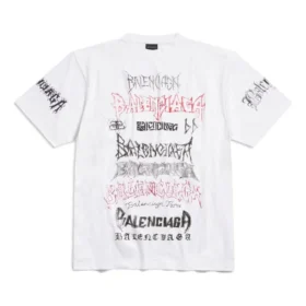 Diy Metal T-skjorte «White Black Red» 641675TPVO29065