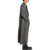 Dobbeltradet rutete frakk «Black Grey» 704488TMU021070
