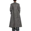 Dobbeltradet rutete frakk «Black Grey» 704488TMU021070