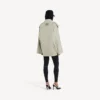Dobbeltradet trenchcoat for damer i lys beige