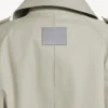 Dobbeltradet trenchcoat for damer i lys beige