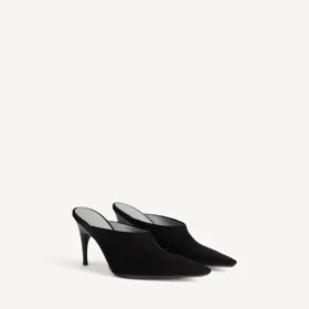 Duchesse-mule for kvinner i svart