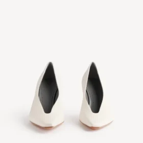 Duchesse-pumps for kvinner i snøhvit