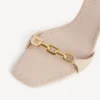 Duchesse-sandal for kvinner i nude