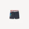 Ekstreme tie-dye-badeshorts for menn i svart