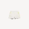 Ekstreme tie-dye-boxershorts for kvinner i A-linje, hvit/gul
