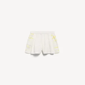 Ekstreme tie-dye-boxershorts for kvinner i A-linje, hvit/gul
