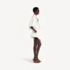 Ekstreme tie-dye-boxershorts for kvinner i A-linje, hvit/gul
