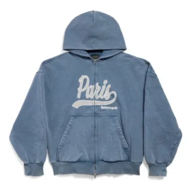 Enjoy Paris hettegenser med full glidelås, normal passform «Faded Blue» 803264TRVL99340