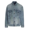 Est. 1917 College-logo-trykk Denim-jakke, stor passform «Washed Light Blue» 675207TJW795620