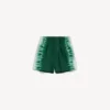 Extreme tie-dye-shorts for menn med avslappet passform i grønn/hvit