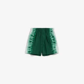 Extreme tie-dye-shorts for menn med avslappet passform i grønn/hvit