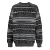 Fair Isle-genser med rund hals «Grey» 675280T16121240