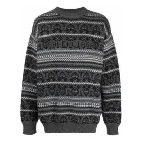 Fair Isle-genser med rund hals «Grey» 675280T16121240