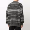Fair Isle-genser med rund hals «Grey» 675280T16121240