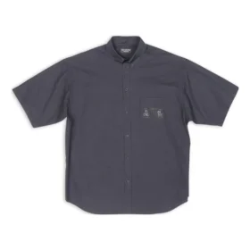 Fashion Institute kortærmet skjorte, stor passform «Dark Grey» 703846TYB181270