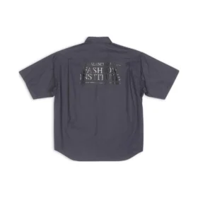 Fashion Institute kortærmet skjorte, stor passform «Dark Grey» 703846TYB181270