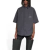 Fashion Institute kortærmet skjorte, stor passform «Dark Grey» 703846TYB181270
