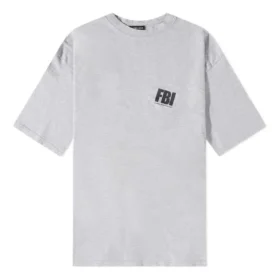 FBI-T-skjorte i stor størrelse «Heather Grey Black» 681314TLVG91380