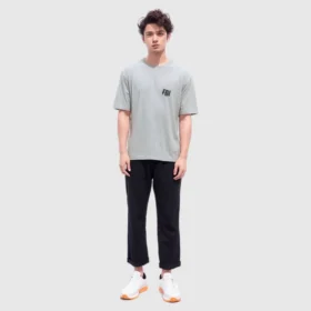 FBI-T-skjorte i stor størrelse «Heather Grey Black» 681314TLVG91380