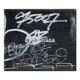 Firkantet, sammenbrettet graffiti-lommebok «Black White» 594549210LH1090