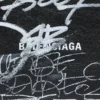 Firkantet, sammenbrettet graffiti-lommebok «Black White» 594549210LH1090