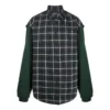 Flanellskjorte med rutemønster og paneler «Green» 658936TCM013064