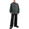Flanellskjorte med rutemønster og paneler «Green» 658936TCM013064