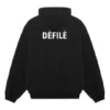 Fleece-sportshettegenser, svart 641529TJVE51000