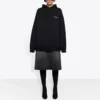 Fleece-sportshettegenser, svart 641529TJVE51000