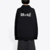 Fleece-sportshettegenser, svart 641529TJVE51000