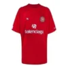 Fotball-T-skjorte i oversized-modell «Red White» 641666TJV056540