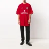 Fotball-T-skjorte i oversized-modell «Red White» 641666TJV056540