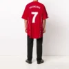 Fotball-T-skjorte i oversized-modell «Red White» 641666TJV056540
