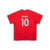 Fotball-T-skjorte i oversized-modell «Red White» 777705TPVV36643