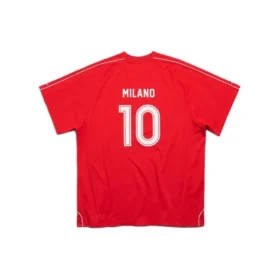 Fotball-T-skjorte i oversized-modell «Red White» 777705TPVV36643