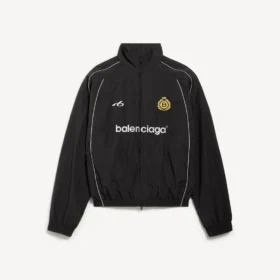 Fotballjakke for menn i svart