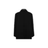 Frakk i ullblanding med dobbel krage «Black» 626314TIU071000