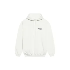 FW21 Hettegenser med Political Campaign-trykk, hvit 578135TKVI99084