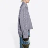FW21 Langermet skjorte med striper, mørkeblå 663034TIM368502