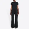FW21 Logo-alfabet-trykk, slim fit, kort ermet, svart 6617524B0B11077