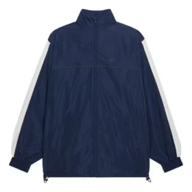FW21 Logo Splicing Loose Jakke Unisex Marineblå 663065TKO484063