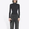 FW21 Slim Fit Sports Langermet Svart 6617534B0B11077