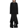 FW23 Cardigan «Svart dobbeltsidig ullstrikk» 771671T16751000